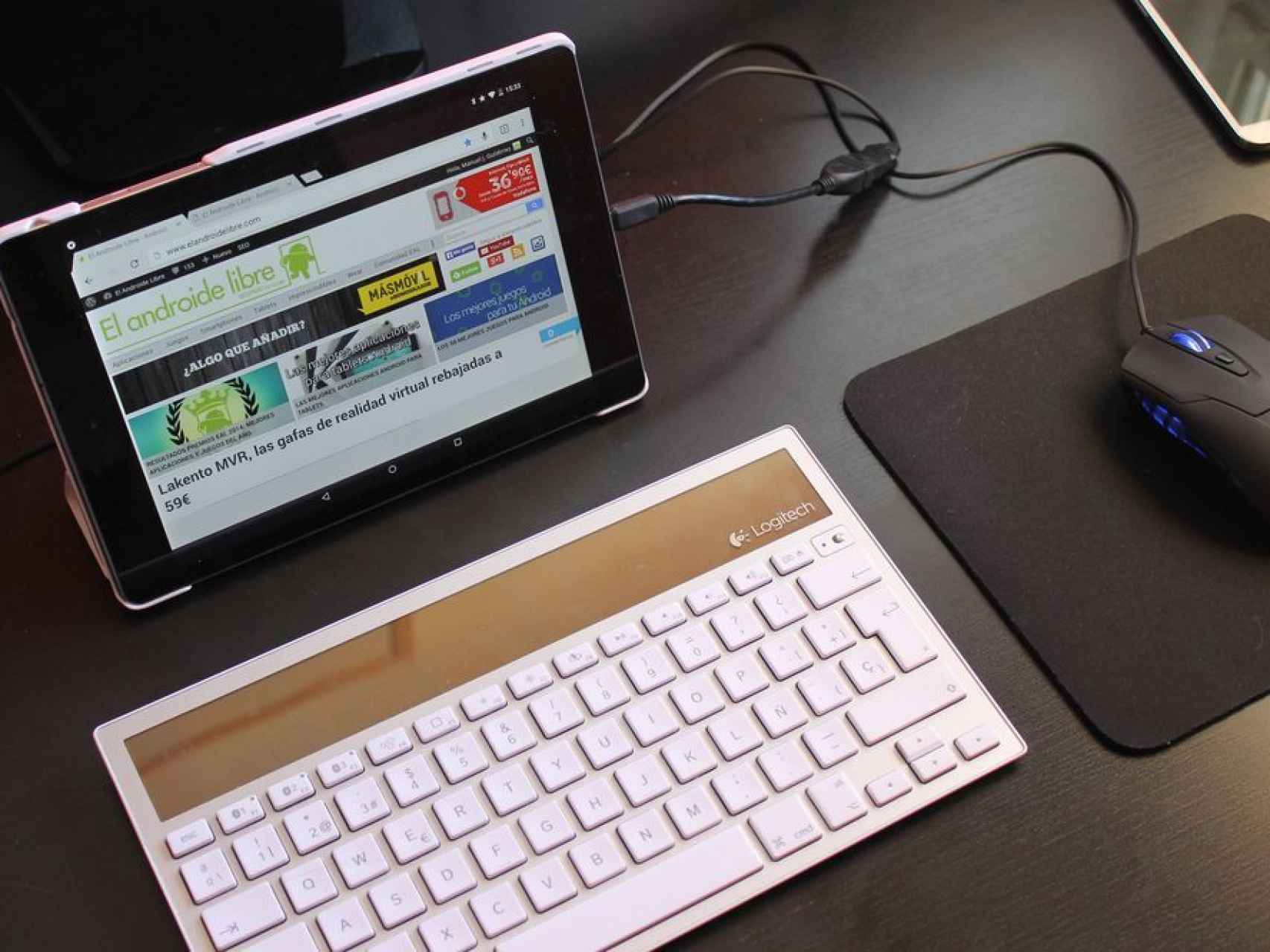 Usa un Teclado y un Ratón Externos